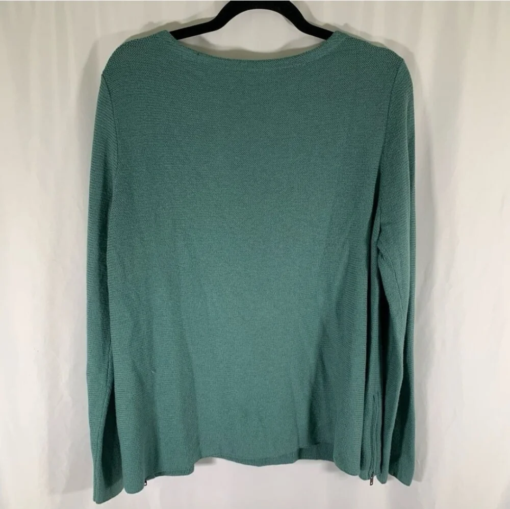 J. Jill Sea Green Round Neck Sweater Sz M EUC - Picture 4 of 9